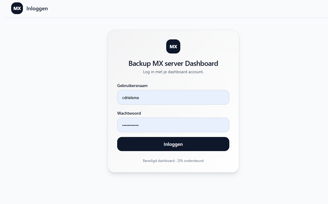Backup MX Mail server